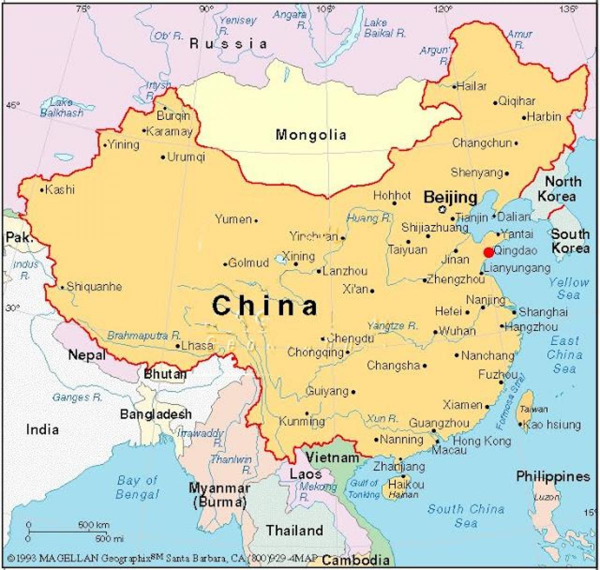 نقشه پایتخت چین