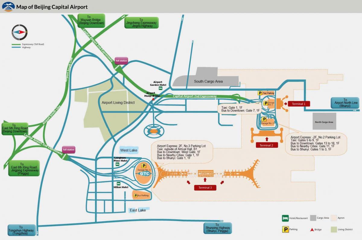 فرودگاه پکن ترمینال نقشه
