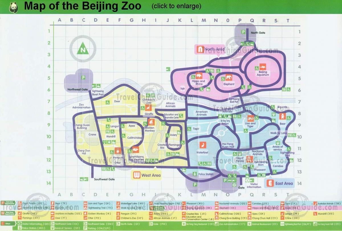 نقشه از باغ وحش پکن
