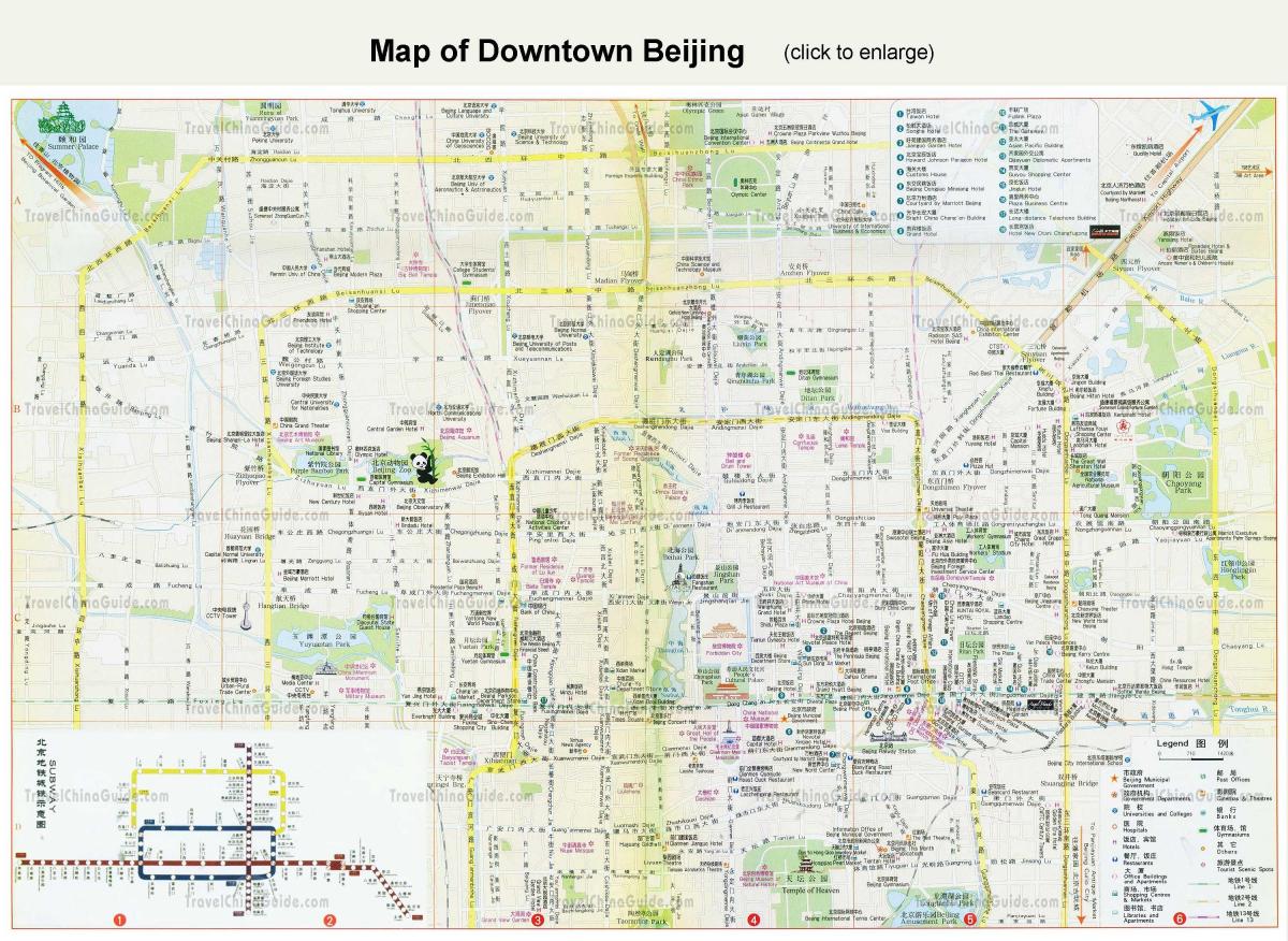 مرکز شهر پکن نقشه