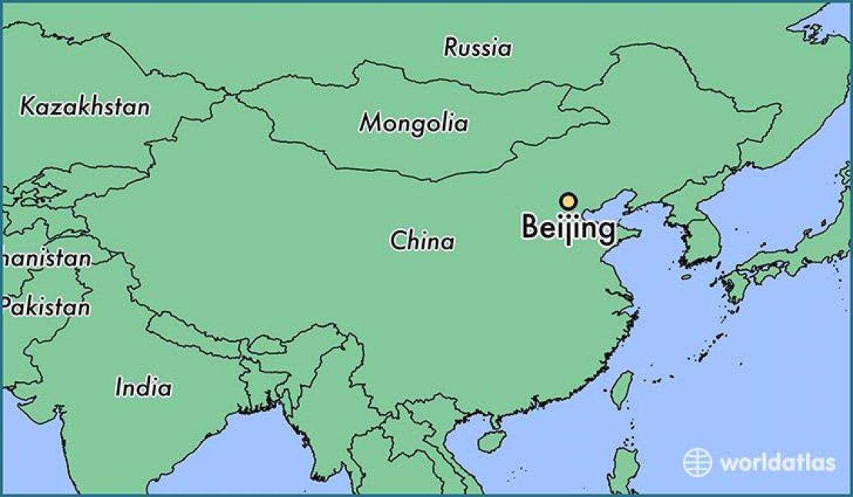 نقشه از چین نشان پکن