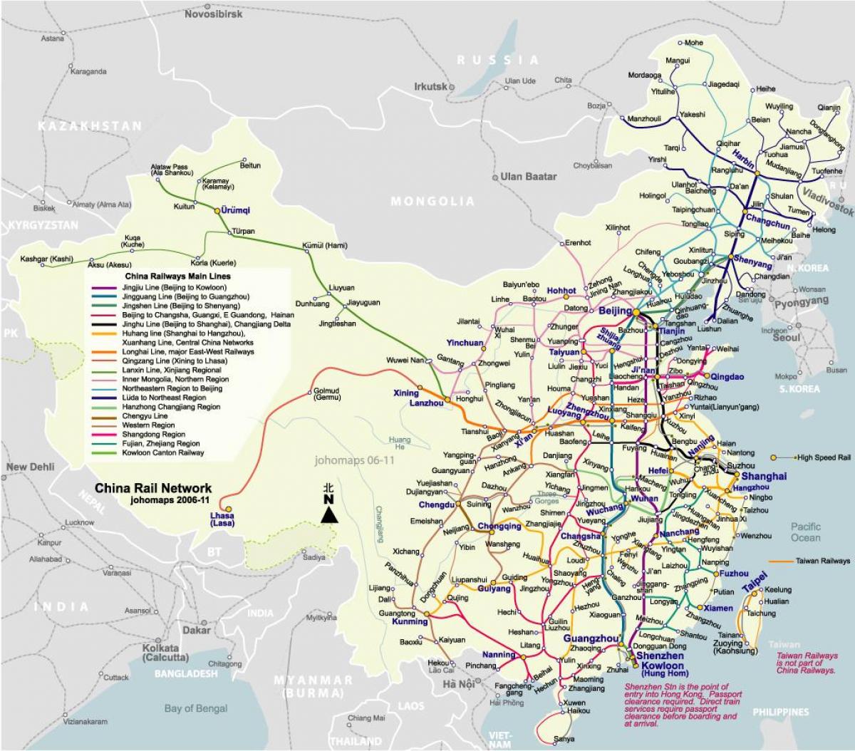 پکن راه آهن نقشه